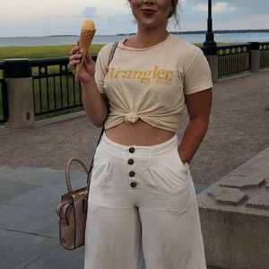 Wrangler x Princess Polly Yellow Tee | Size 8